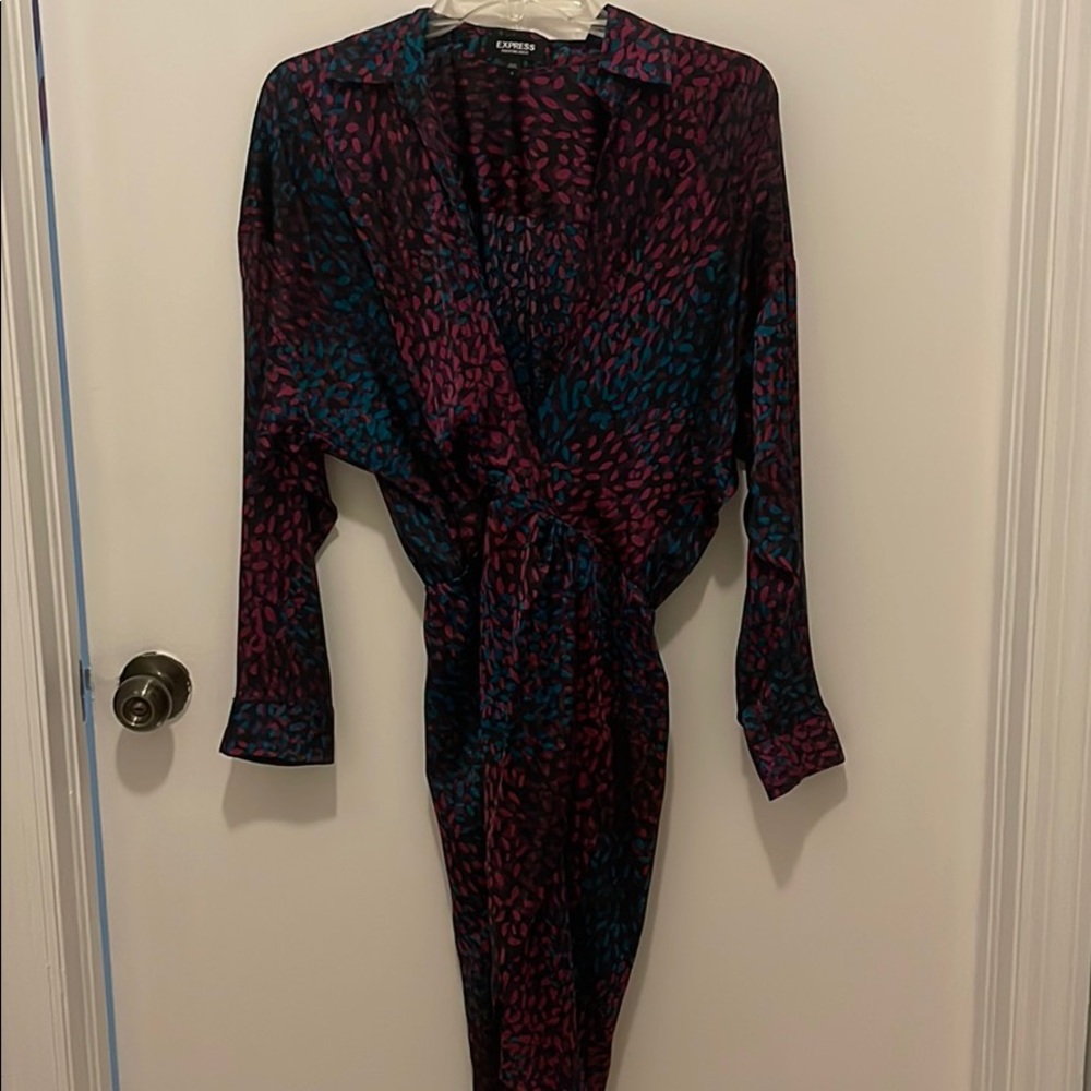 Dress, long sleeve, Silk material. one time used.